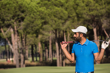 Image showing golf player portrait at course