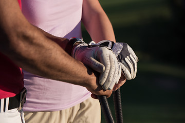 Image showing portrait of couple on golf course