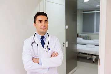 Image showing doctor in white coat at hospital