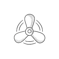 Image showing Boat propeller sketch icon.