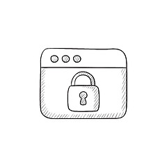 Image showing Security browser sketch icon.