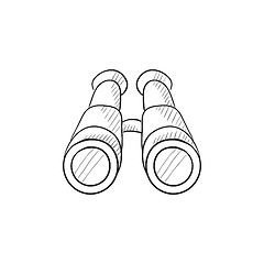 Image showing Binoculars sketch icon.