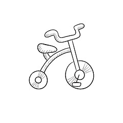 Image showing Child bike sketch icon.