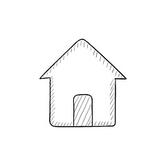 Image showing House sketch icon.