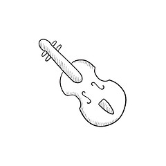 Image showing Cello sketch icon.