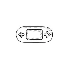 Image showing Game console gadget sketch icon.