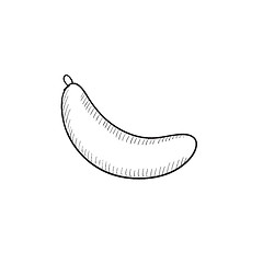 Image showing Banana sketch icon.