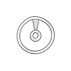 Image showing Disc sketch icon.