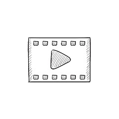 Image showing Film frame sketch icon.