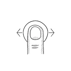 Image showing Touch screen gesture sketch icon.