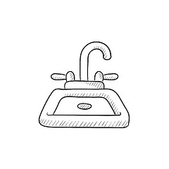 Image showing Sink sketch icon.