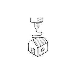 Image showing Tree D printing sketch icon.