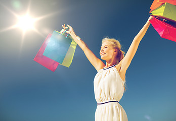 Image showing woman with shopping bags