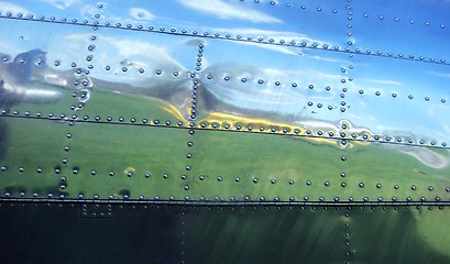 Image showing airplane reflection