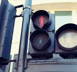 Image showing red pedestrian traffic lights