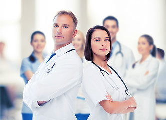 Image showing two doctors with stethoscopes