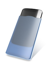 Image showing smartphone in a blue case