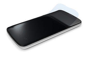 Image showing smartphone with a protection film