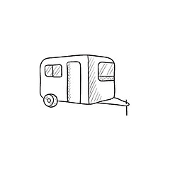 Image showing Caravan sketch icon.