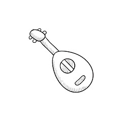 Image showing Mandolin sketch icon.