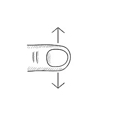 Image showing Touch screen gesture sketch icon.