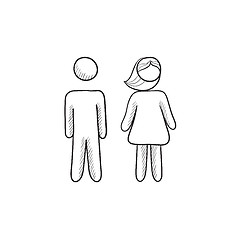 Image showing Couple sketch icon.