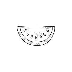 Image showing Melon sketch icon.