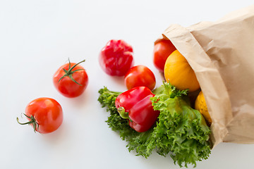 Image showing basket of fresh ripe vegetables at kitchen