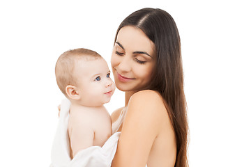 Image showing happy mother with baby