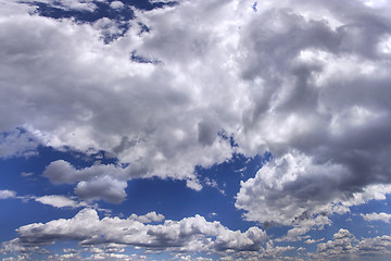 Image showing Blue sky with clouds as background