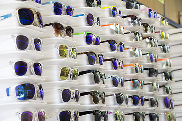 Image showing Sunglasses at the city market