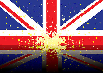 Image showing british flag reflect