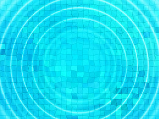 Image showing Blue tile background with concentric water ripples