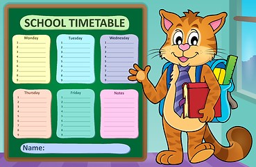 Image showing Weekly school timetable concept 1