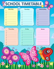 Image showing Weekly school timetable concept 4