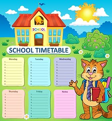 Image showing Weekly school timetable concept 2