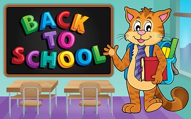 Image showing School cat theme image 3