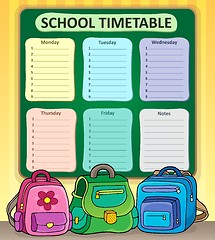 Image showing Weekly school timetable composition 7