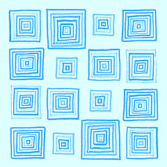 Image showing Abstract blue background with squares 