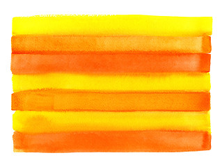 Image showing Bright orange watercolor background