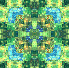 Image showing Abstract motley concentric pattern