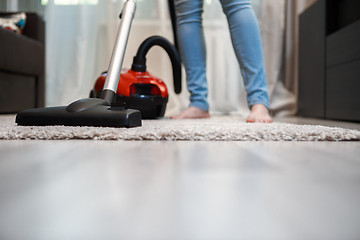 Image showing Clean floors after cleaning. Home hygiene