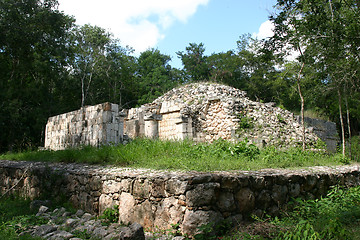 Image showing Mayan tomb in jungle