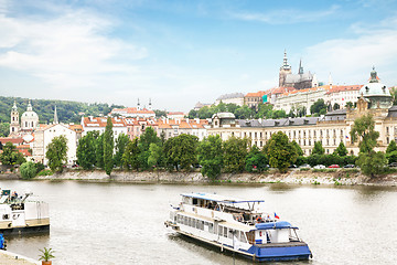 Image showing Tourist boat on the river