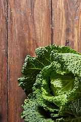 Image showing Green savoy cabbage