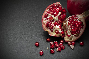 Image showing pomegranate on black