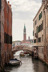 Image showing Venice canal scene in Italy