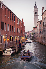 Image showing Venice canal scene in Italy