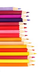 Image showing Color pencils isolated on white background