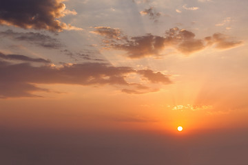 Image showing Evening sky with clouds